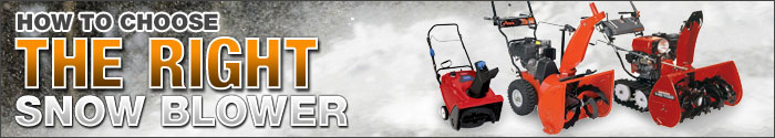 how to choose a snowblower